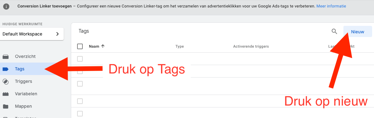 Google Analytics installeren via Google Tag Manager