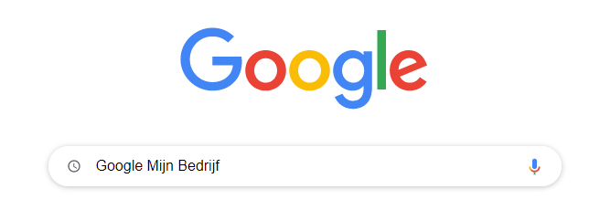Google Mijn Bedrijf zoekopdracht binnen de zoekmachine