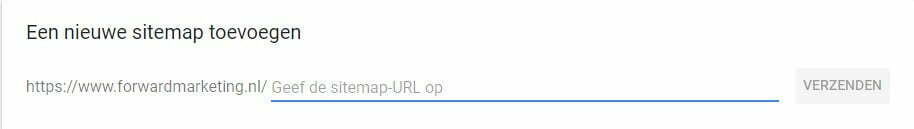 Een nieuwe sitemap toevoegen binnen Google Search Console